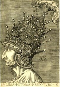 Agostino Veneziano - Portrait of Suleyman the Magnificent, 1859,0806.307