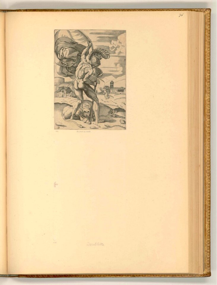 Agostino Veneziano - Soldat mit Fahne und Löwe, ItI2375