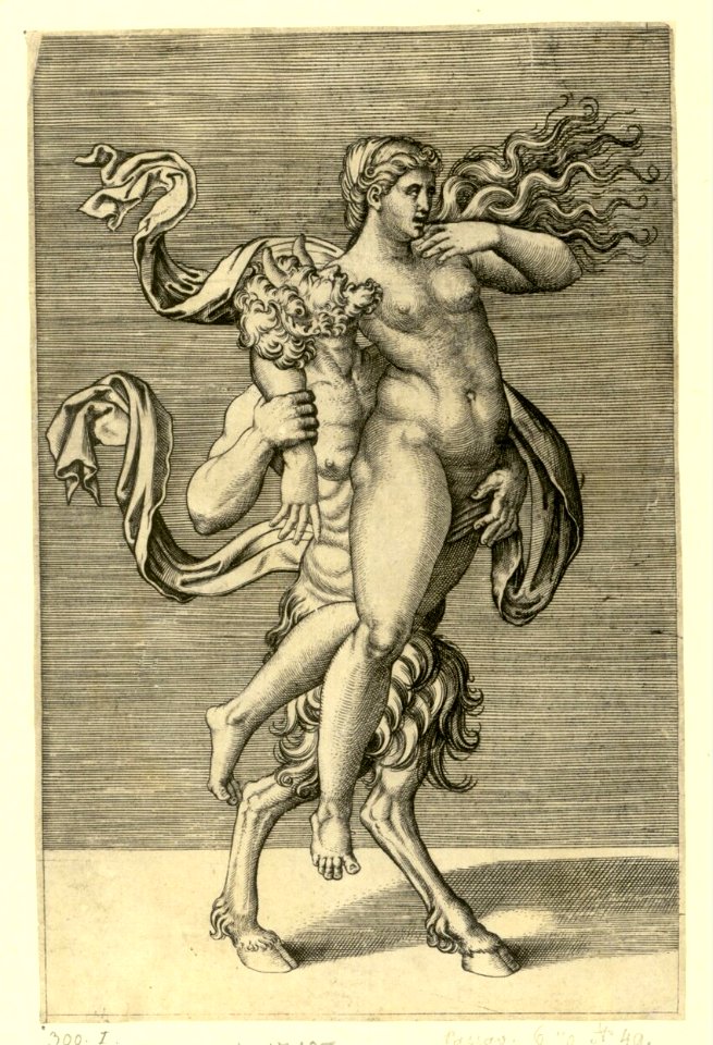 Agostino Veneziano - Satyr und Nymphe, DG201737105