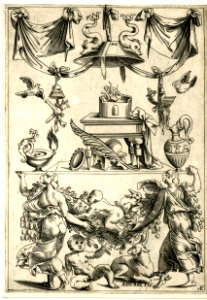 Agostino Veneziano - Set of twenty ornament panels, 1873,0809.771