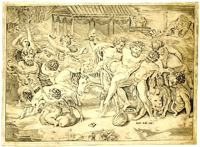 Agostino Veneziano - The procession of Silenus, 1873,1213.257