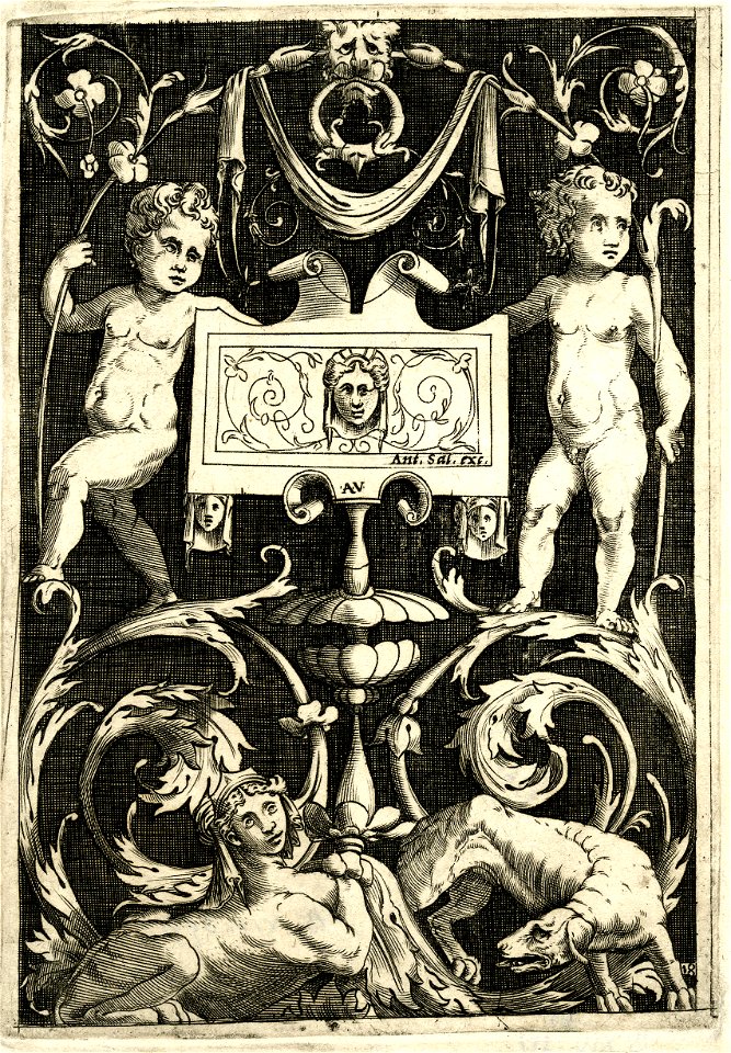 Agostino Veneziano - Set of twenty ornament panels, 1869,0410.236