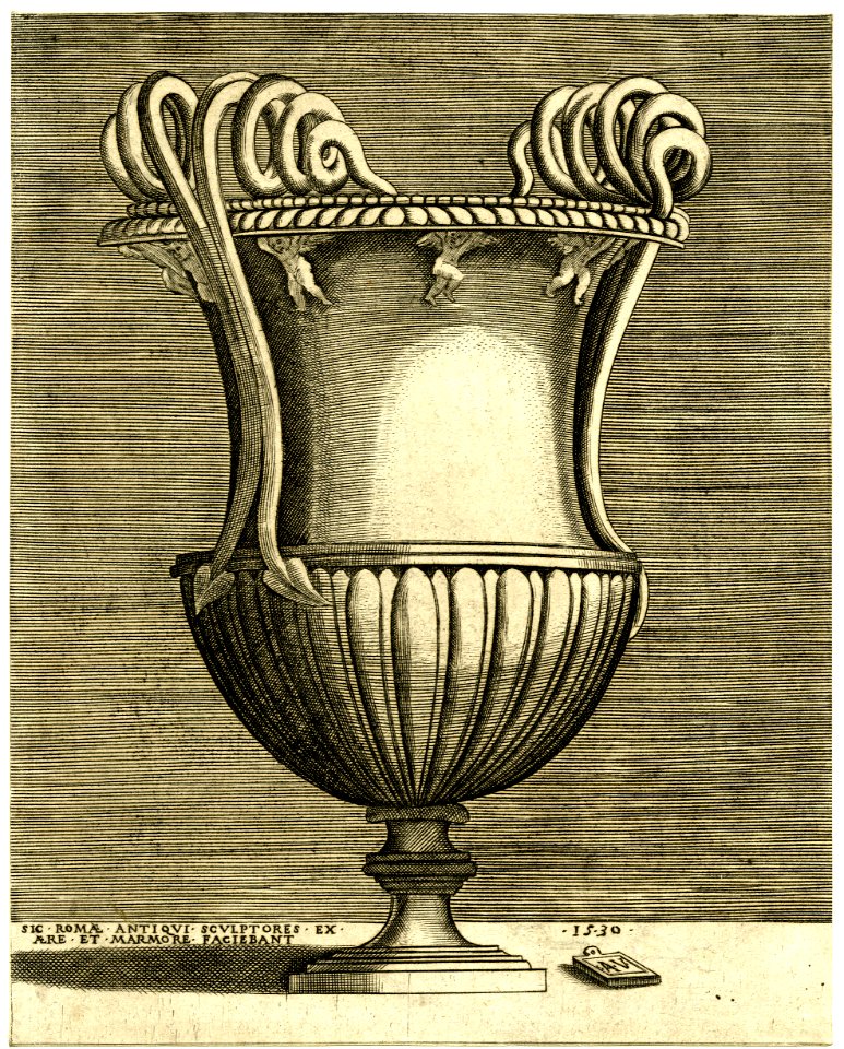 Agostino Veneziano - Twelve antique vases in bronze and marble, 1849,0210.299