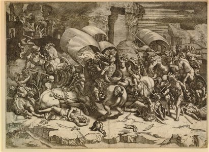 Agostino Veneziano - The Battle with the cutlass, H,7.33