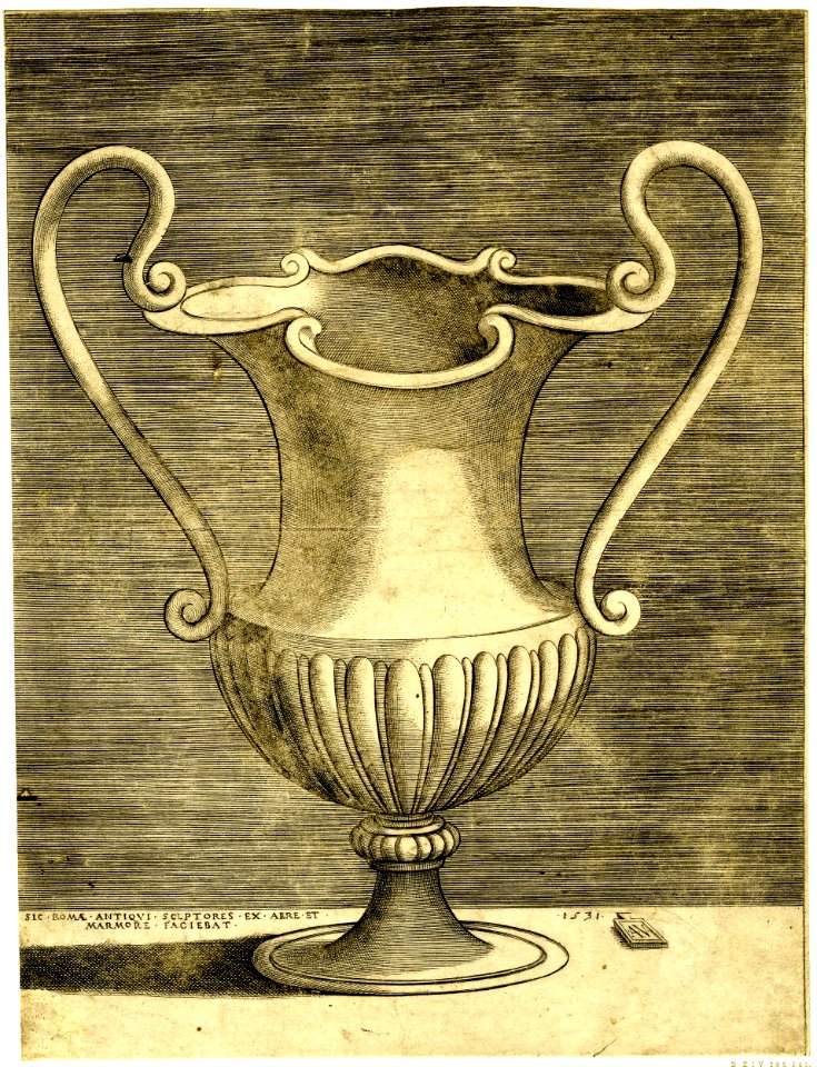 Agostino Veneziano - Twelve antique vases in bronze and marble, 1873,0111.66