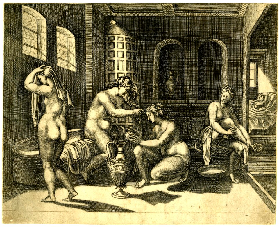 Agostino Veneziano - Story of Cupid and Psyche, M,44.14