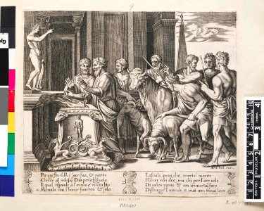 Agostino Veneziano - The story of Cupid and Psyche, M,44.9