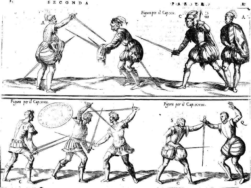 Agrippa - Di M. Camillo Agrippa Trattato di scienza d'arme, 1568 (page 86 crop)