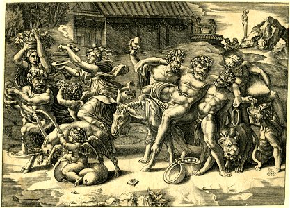 Agostino Veneziano - The procession of Silenus, Ii,16.5