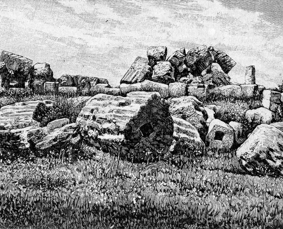 Agrigento – Tempio di Ercole (xilografia)