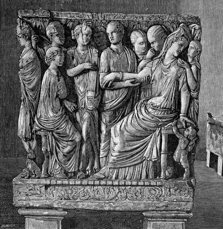 Agrigento – Sarcofago. Fedra madrigna d’Ippolito