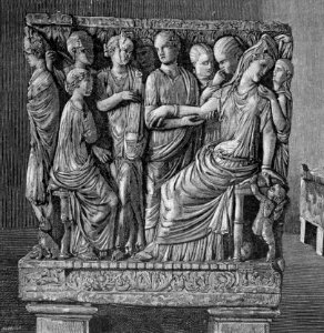 Agrigento – Sarcofago. Fedra madrigna d’Ippolito