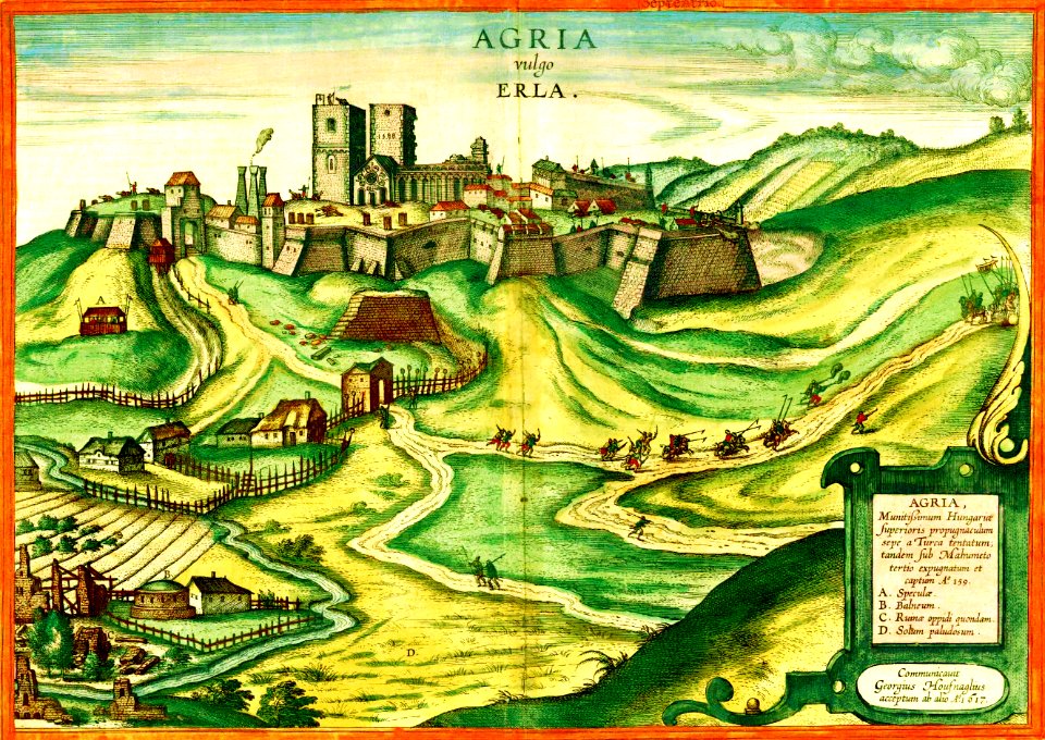 Agria BRAUN-HOGENBERG Civitates Orbis Terrarum Köln 1617.