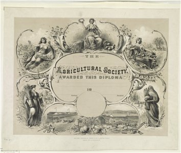 Agricultural society awarded this diploma to ... LCCN90708476