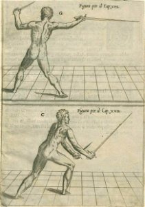 Agrippa - Di M. Camillo Agrippa Trattato di scienza d'arme, 1568 (page 44 crop)