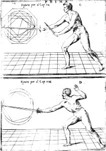 Agrippa - Di M. Camillo Agrippa Trattato di scienza d'arme, 1568 (page 31 crop)