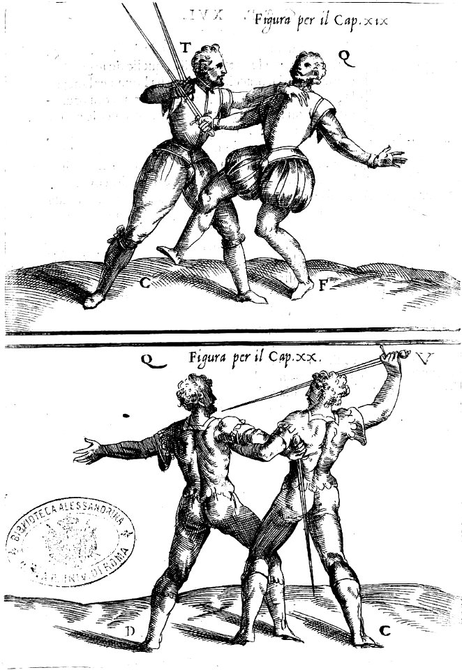 Agrippa - Di M. Camillo Agrippa Trattato di scienza d'arme, 1568 (page 89 crop)