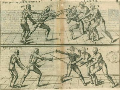 Agrippa - Di M. Camillo Agrippa Trattato di scienza d'arme, 1568 (page 80 crop)