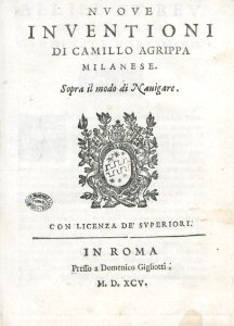 Agrippa, Camillo – Nuove inventioni sopra il modo di navigare, 1595 – BEIC 11362816