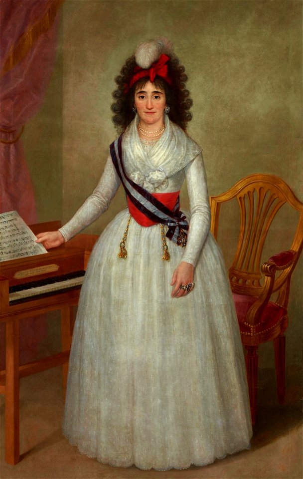 Agustín Esteve - María de la Concepción Belvis de Moncada y Pizarro, VIII Marquesa de Ariza. Free illustration for personal and commercial use.