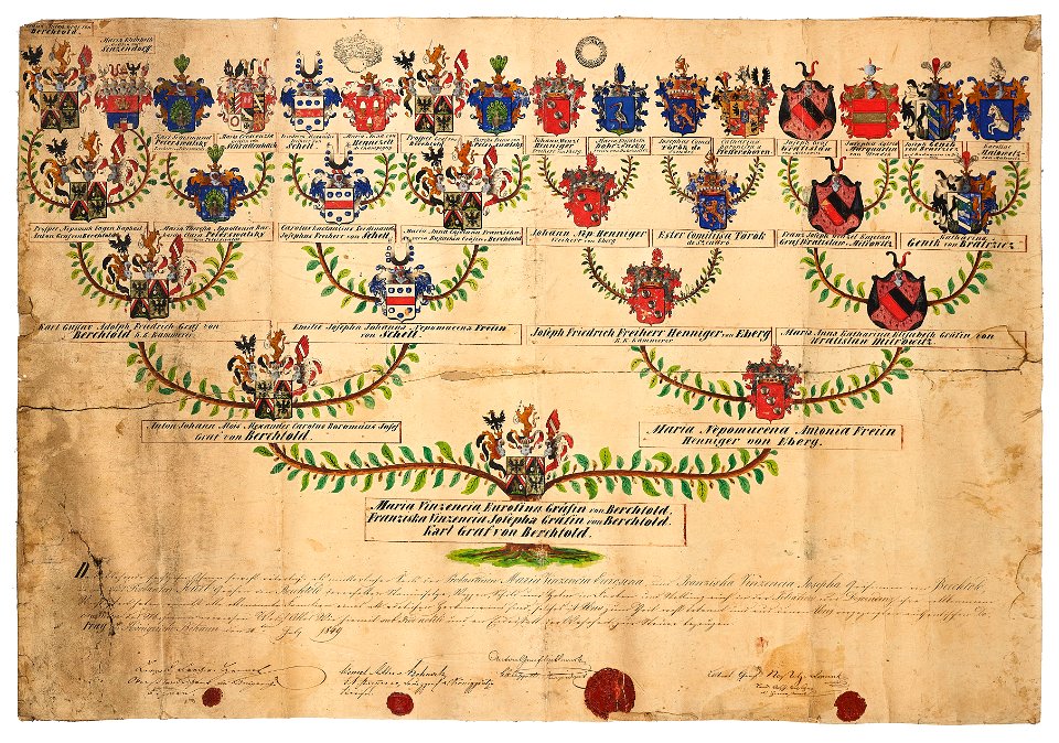 Ahnenprobe Berchtold 1849