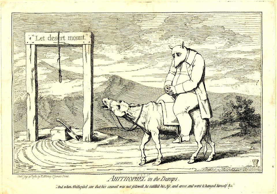 Ahitophel in the dumps. (BM 1851,0901.90)