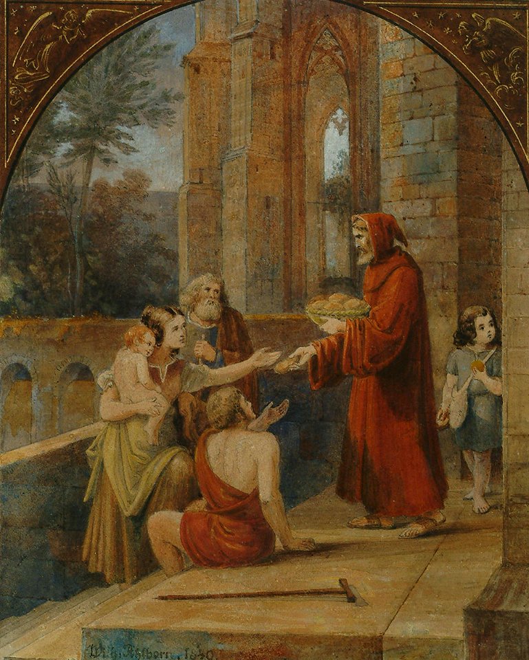 August Ahlborn - Speisung der Armen (1840)