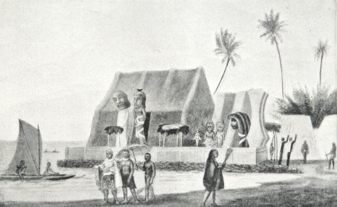 Ahuena heiau 1816