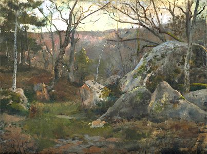 'Hiver en Forêt de Fontainebleau' by George Charles Aid