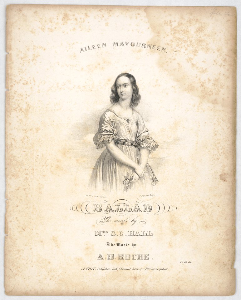 Aileen Mavourneen, ballad. The words by Mrs. S.C. hall, the music by A.D. Roche - on stone by A. Newsam ; P. S. Duval lith. LCCN2016645687