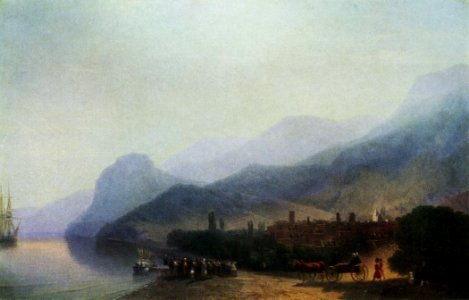 Aivazovsky - Alushta. Free illustration for personal and commercial use.