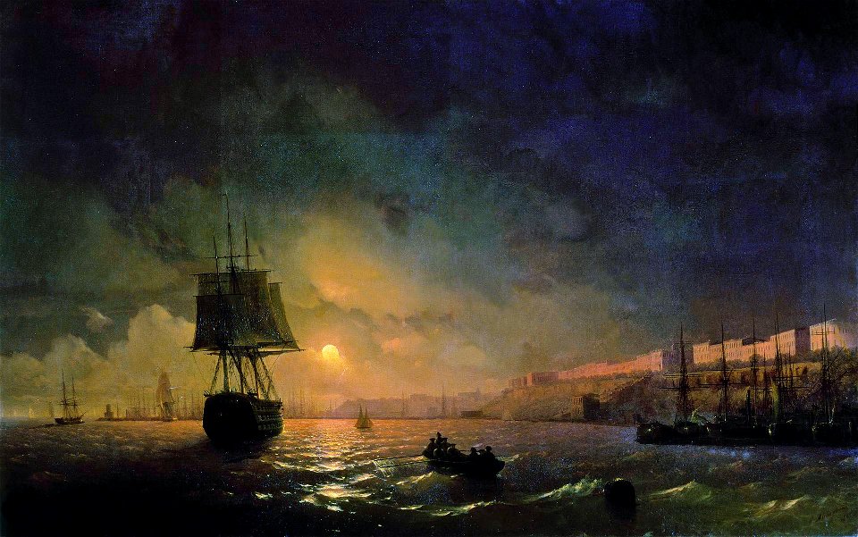 Aivazovsky. Moon over Odessa