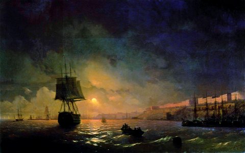 Aivazovsky. Moon over Odessa