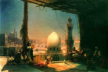 Aivazovsky - Scenes from Cairo's life. Free illustration for personal and commercial use.
