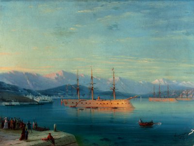Aivazovsky French Ships Departing the Black Sea, 1871