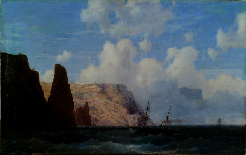 Иван К. Айвазовский - Скалистые утесы (1891)