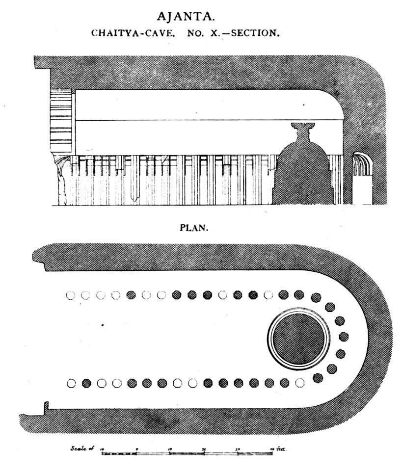 Ajanta Chaitya 10 plan