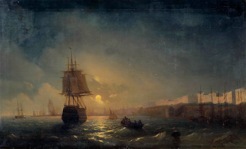 Aivasovsky Ivan Constantinovich The Harbor At Odessa On The Black Sea