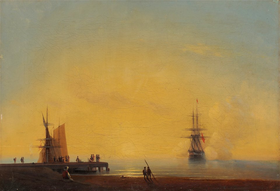 Иван К. Айвазовский - На дорогах, Вечер (1867)