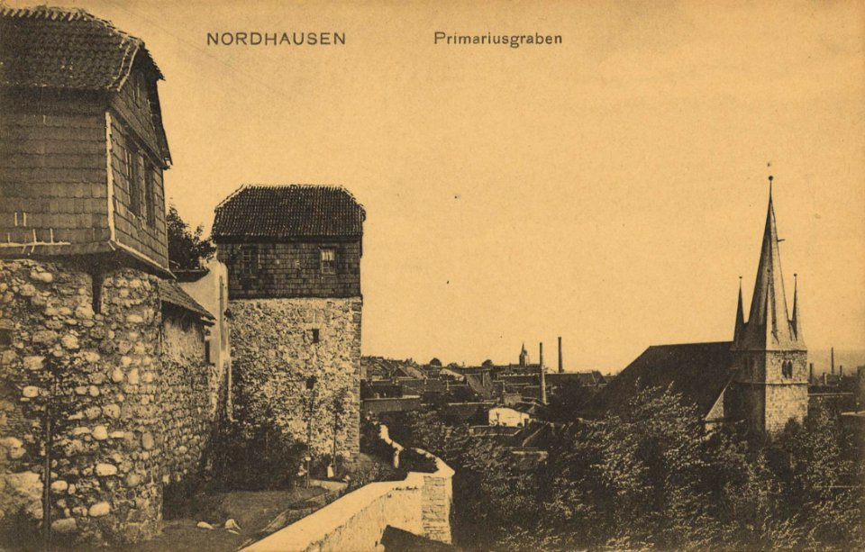 AK Nordhausen, Primariusgraben (um 1910)