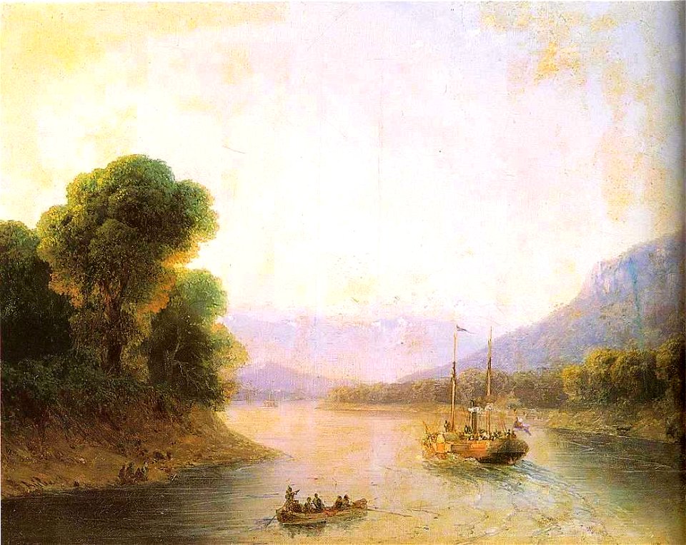 Aivazovsky. The Rioni River, Georgia. 1870s