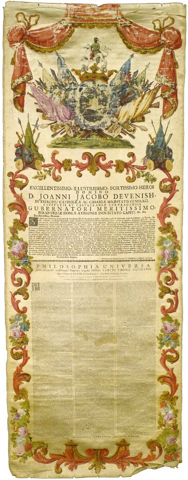 Akademisches Ehrentuch Johannes Jacobus Devenish Löwen