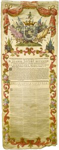 Akademisches Ehrentuch Johannes Jacobus Devenish Löwen