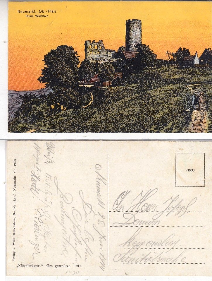 AK - Wolfstein - Zeichnung um 1914