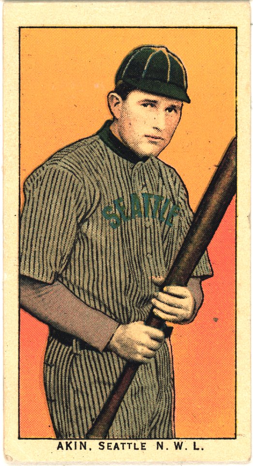 Akin, Seattle Team, baseball card portrait LCCN2008676643