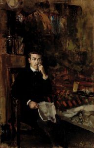 Akseli Gallen-Kallela - Bohême, Portrait of the Norwegian Artist C. A. Dørnberger - A II 1061 A - Finnish National Gallery