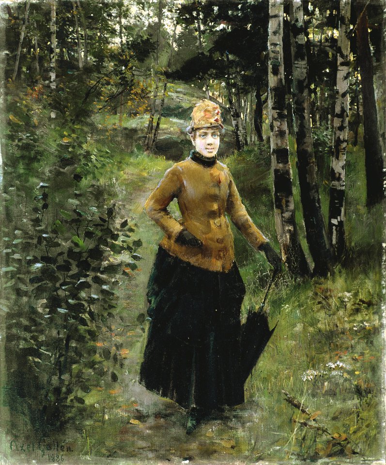 Akseli Gallen-Kallela - A Walk in the Forest, miss Thysell - Gösta Serlachius Fine Arts Foundation