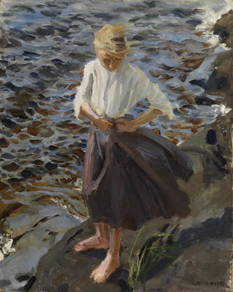 Akseli Gallen-Kallela - A Girl Standing in the Wind