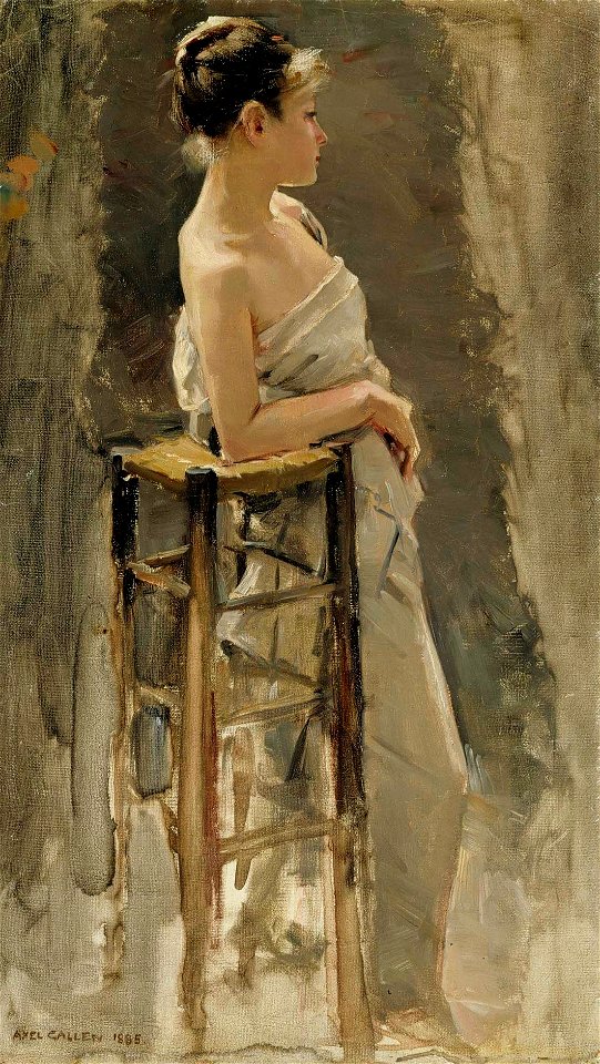 Akseli Gallen-Kallela - Model Study - A III 2606 - Finnish National Gallery