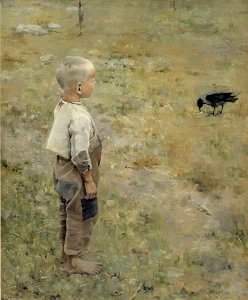 Akseli Gallen-Kallela - Boy with a Crow - Google Art Project